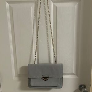 Forever 21 Gray Crossbody Bag with Gold Chain Strap
